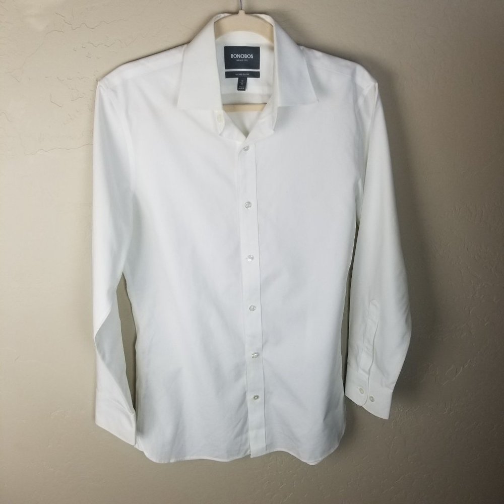Bonobos Men's 15/32 Tailored Slim Fit White Button - Picture 1 of 6
